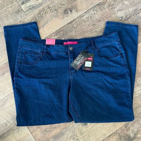 Pure Energy 24 Dark Blue Stretch Skinnies Jeggings feel Sz 24 /3X  NWT🏷 - Picture 8 of 15